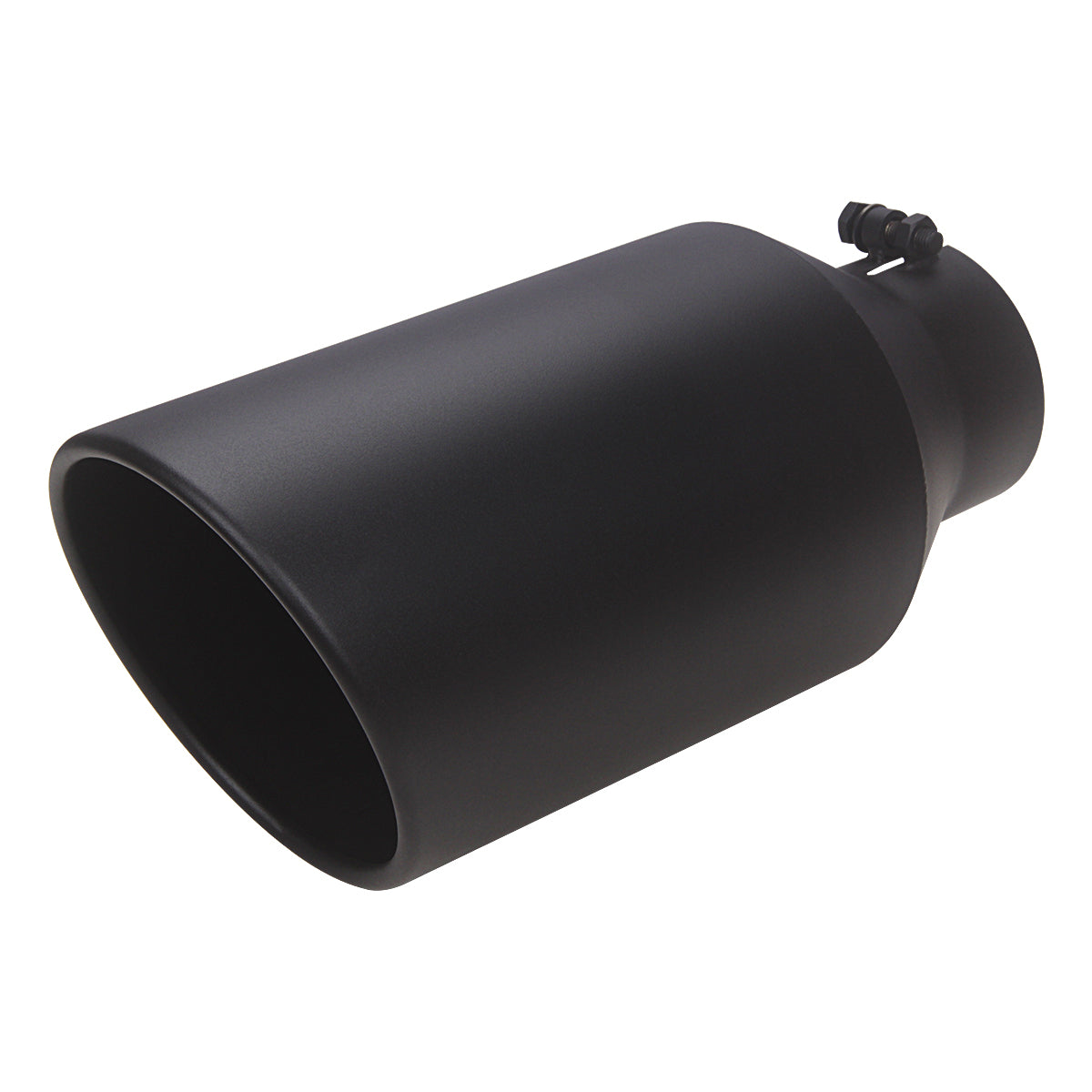 4" Inlet 7" Outlet 15" Long Exhaust Tip Bolt On Black SS