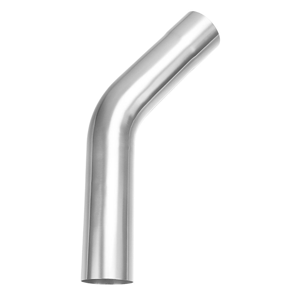2.5" Inlet 2.5" Outlet 16" Long 135 Degree Mandrel Exhaust Tube Pipe Weld On Silver SS