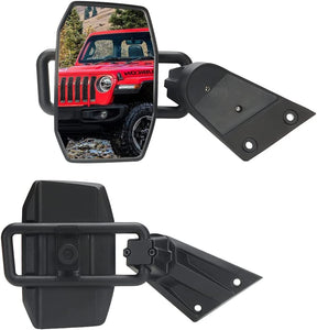 Jeep Mirrors Doors Off Compatible w/ Wrangler JK JKU Anti-shake and Wider Side View Mirrors