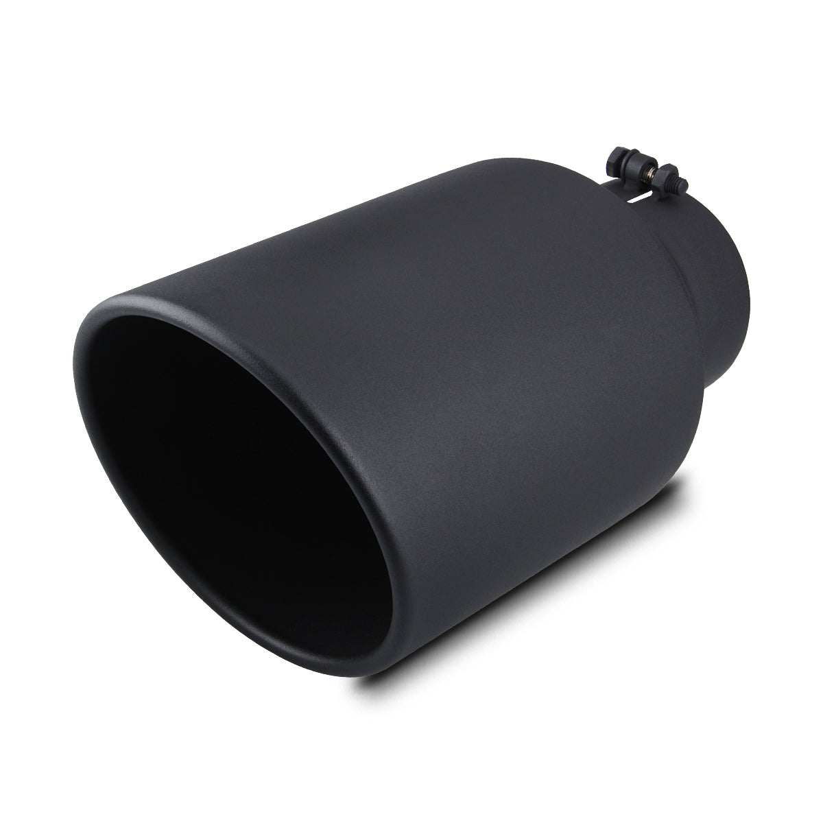 5" Inlet 8" Outlet 15" Long Exhaust Tip Bolt On Black SS